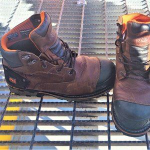 Men's Timberland PRO BOONDOCK 6" Comp Toe Work Boots Waterproof Brown 92641